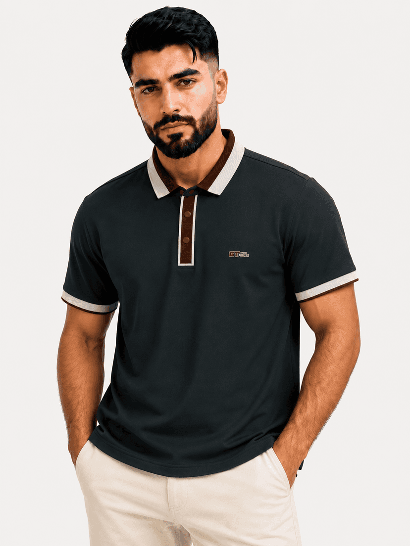 Luxury Contrast Cotton Polo