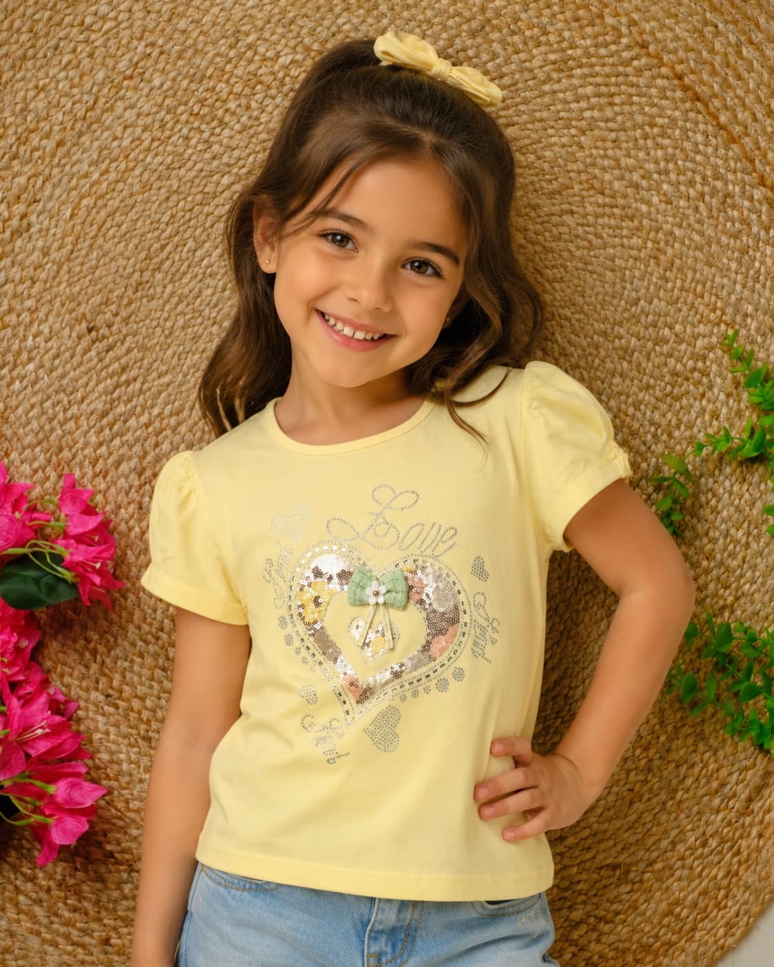 Girls' Heart Sequin T-Shirt 